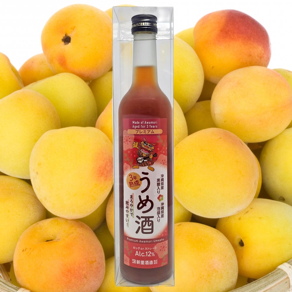 Plum Wine Alc.12% 500ml Aged for 3 years 「Shimagwa Plum Wine」3年熟成 島ー小ーあわもり黒糖梅酒 12度 500ml 沖縄最古の蔵元「新里酒造」3年古酒入り