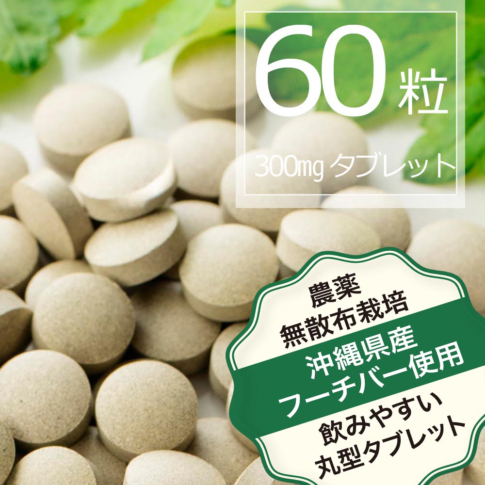 琉球ヨモギ粒 よもぎ粒 沖縄県産よもぎ使用 60粒×1袋 飲みやすいタブレット supplments(tablets) Green superfood from Okinawa