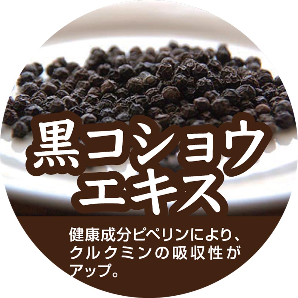 チャンプルーウコン ウコン粒 沖縄県産ウコン使用 93粒×1袋 飲みやすいタブレット Okinawa Triple Turmeric＋Black Pepper Extract, 93 tablets